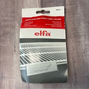 Elfa Wire Shelf Ventilated Label Holder Package of 4 Label Holders